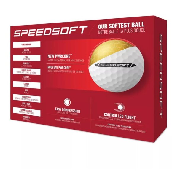 Three NEW TaylorMade Speed Soft White Rubber Core Inomer Shell Golf Balls - 36 B - Picture 4 of 12